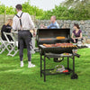 BBQ Smoker Charcoal Barbecue Grill Portable Outdoor Garden Grill with Wheels