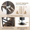Industrial Display Rack Storage Shelf 5-Tier Bookshelf-Brown