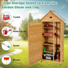 Outdoor Storage Shed Wooden Garden Tool Utility Cabinet Waterproof Asphalt Roof
