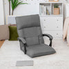 14-Position Adjusting Backrest Gaming Floor Chair Comfortable Lazy Sofa Grey