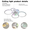 LED Ceiling Fans With Lights Dimmable Remote Control App Control for Bedroom