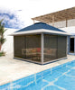 3x3m Pop-up Heavy Duty Gazebo Garden Canopy Tent Detachable w/ Mosquito Netting