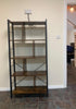 Vintage Industrial Bookcase Rustic Storage Cabinet Tall Shelf Metal Display Unit