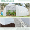 6 x 3 x 2 m Polytunnel Greenhouse Pollytunnel Tent w/ Metal Frame White