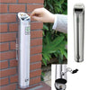 Outdoor Cylinder Wall Mounted Ashtray Cigarette Ash Bin Stainless Steel Lockable