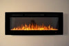 2025 50 INCH WIDE LED FLAMES BLACK GLASS TRUFLAME™ WALL MOUNTED ELECTRIC FIRE
