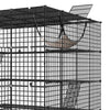 Large Cat Cage Indoor Catio Cat Enclosures 4 Tier Kennel Metal Playpen w/Hammock