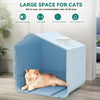 Enclosed Cat Litter Box Tray Cats Toilet with Lid Hood Scoop Pet Furniture