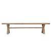 Large Smoked Oak Dining Bench with Cross Leg FOL101850