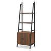 160 CM Tall Bookshelf Industrial Bookcase 4-Tier Ladder Shelf w/Cabinet