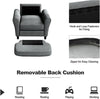 Modern Tufted Accent Chair Grey Lounge Sofa with Removable Cushions