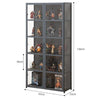 4 Tire Acrylic Display Cabinet Collection Standing Cisplay Cabinet Double Door