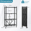 4-Tier Foldable Storage Shelf Collapsible Storage Rack-Black