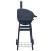 Charcoal BBQ Grill Smoker with Bottom Shelf Black Backyard Cookers