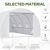 6 x 3 x 2 m Polytunnel Greenhouse Pollytunnel Tent w/ Metal Frame White