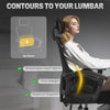 Mesh Ergonomic Office Chair with Lumbar Support, Headrest, Black