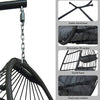 Hanging Egg Chair with Stand Garden Hammock Chair Rattan and Steel Patio