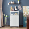 Single Door Floor Cabinet Bathroom Floor Cabinet-White