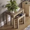 Nest of Tables Solid Pine Wood Set of 2 Coffee Side Table Living Room Furniture