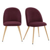Dusk Iris Berry Velvet & Natural Set of 2 Dining Chairs RRP £125