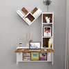 Pmnianhua Folding Wall Mounted Drop Leaf Table, Foldable Desk with Moveable