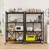 4-Tier Foldable Storage Shelf Collapsible Storage Rack-Black