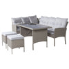 Rattan Garden Furniture Set 7 Seater Dining Table Outdoor Corner Sofa w/Cushions