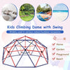 305 cm Kids Jungle Gym Monkey Bar Climbing Toys with Swing-Red