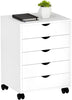 5 Drawers Mobile Rolling File Cabinet Filing Storage Cabinets for Home Office