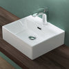 Bathroom Sink Countertop Wash Basin Ceramic Wall Mounted Rectangle Sink