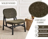 Retro Chenille Accent Chair Green Lounge Armchair for Living Room Home