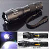 2 High Power Adjustable Focus LED Flashlight 5 Modes Lamp Battery Charger