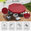 Heavy-Duty Outdoor Parasol 290 cm Offset Hanging Umbrella-Red