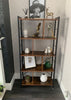 Vintage Industrial Bookcase Rustic Storage Cabinet Tall Shelf Metal Display Unit