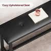 Dining Set for 4 Wood Top Table and 2 PU Leather Upholstered Bench Small Kitchen