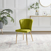 **Seconds** 2x Danica Green Velvet Dining Chair Gold Legs Contemporary Glam 192