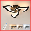 35W Dimmable LED Ceiling Light, Black Flower w/ Remote
