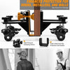 2x Door Lifter Cart Door Installation Kits Black Coated, Heavy Door Installation