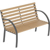 Slatted Garden Bench Pine 3 Seater Outdoor Patio Park Seating Furniture Seat