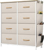 Chest of Drawers 8 Drawer Storage Dresser Organizer Unit for Bedroom Living Room