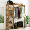Heavy Duty Clothes Rail Garment Wardrobe Stand Hanging Rack Corner Hallway Shelf