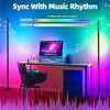2PCS RGB Floor Lamp LED Corner Light Standing Remote DJ Music Sync Bluetooth App