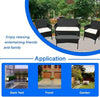 Rattan Garden Furniture Sofa Set with Chairs 4 Seats for Outdoor Patio Balcony