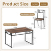 5 Pcs Dining Table Set Industrial-Style Kitchen Table & 4 Chairs-Coffee