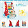 Baby Push and Pull Learning Activity Walker with Handle-Multicolor