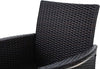Outdoor Chair Patio Furniture Garden Bistro Rattan Chair Metal Side Coffee Table