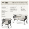 Garden Chairs Sofa Lounge Set Outdoor Furniture Rattan Couch Thick Cushions