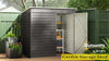 6 x 4ft Metal Garden Shed with Lockable Door and Gloves, Dark Grey