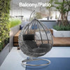 Rattan Swing Egg Chair Hanging Garden Hammock + Cushion & Stand Outdoor Indoor