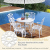 Patio Cast Aluminum Dining Table & Chair Set, 5 Piece Outdoor Bistro Set